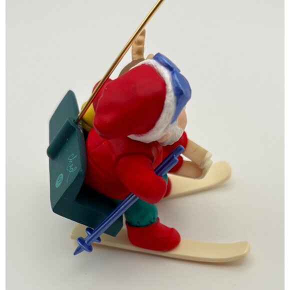 Hallmark Santa's Ski Adventure Christmas Tree Ornament Skier with Reindeer - Picture 3 of 7